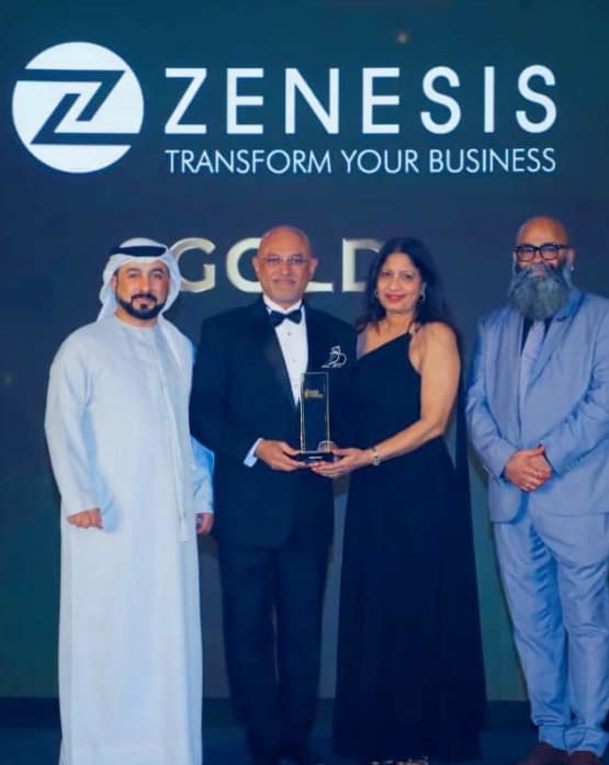Zenesis team receiving company formation award in Dubai
